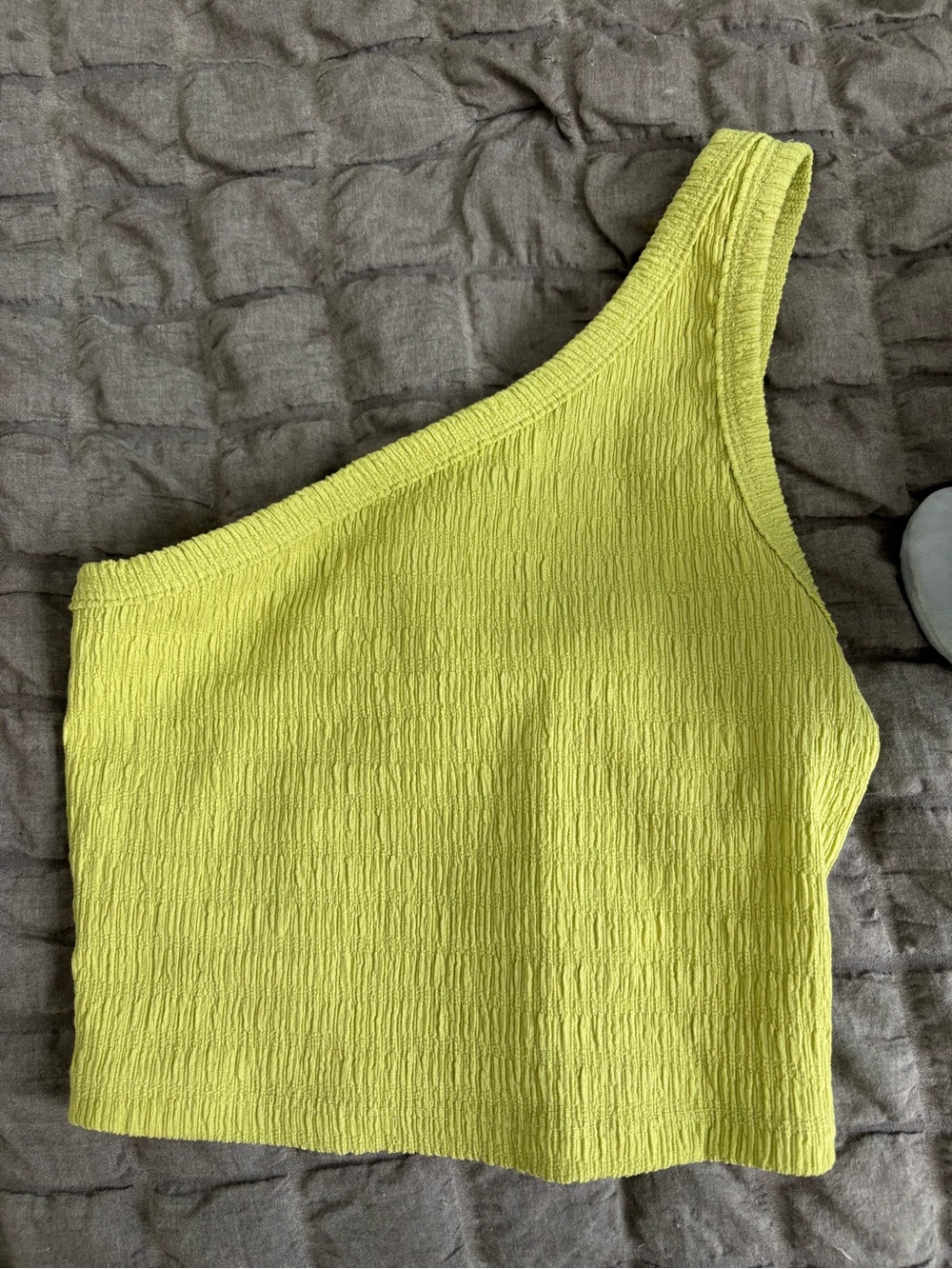 American Eagle Outfitters One-Shoulder Crop Dress - Lime